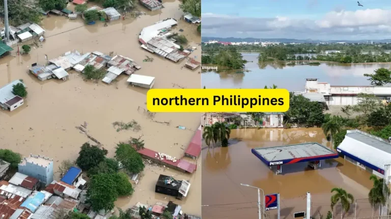 homes are impacted by flood in the northern Philippines